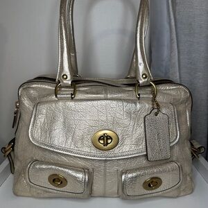 Vintage Coach Y2K Legacy Archive Ltd Ed Peyton Metallic Leather Bag